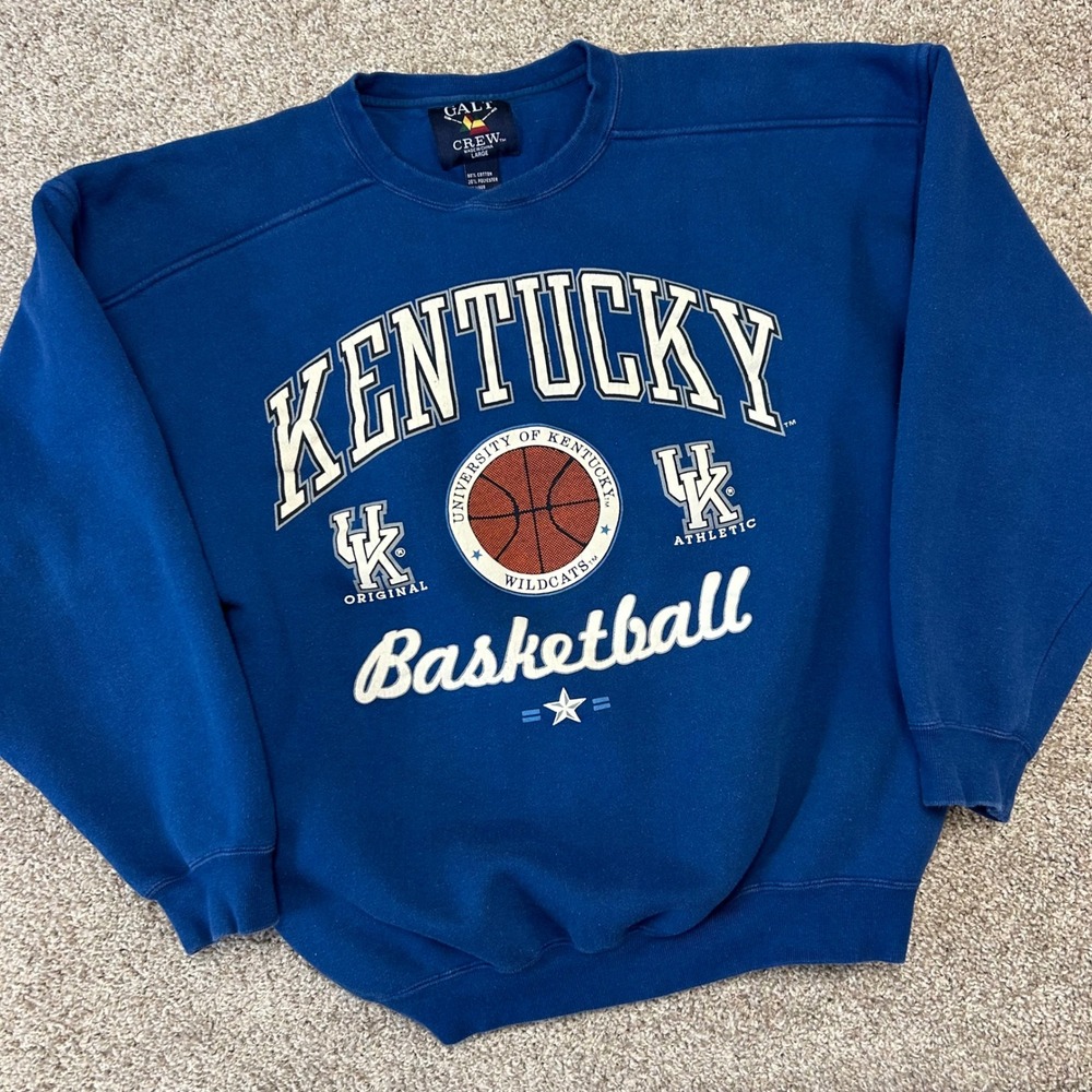 Vintage Galt Crew Kentucky Wildcats‎ UK Sweatshirt Men Size Large Basketball 90s